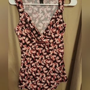Sleeveless floral top